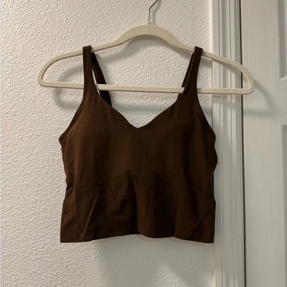 lululemon athletica Brown V‑Neck Seamless Tank